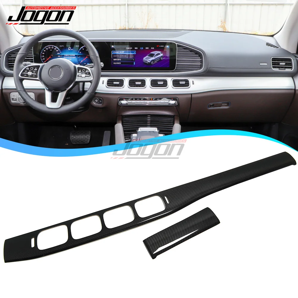 For Mercedes Benz GLE Class W167 GLE350 400 450 53 63 2020 2Pcs Car Dashboard Center Console Air Condition Panel Decoration