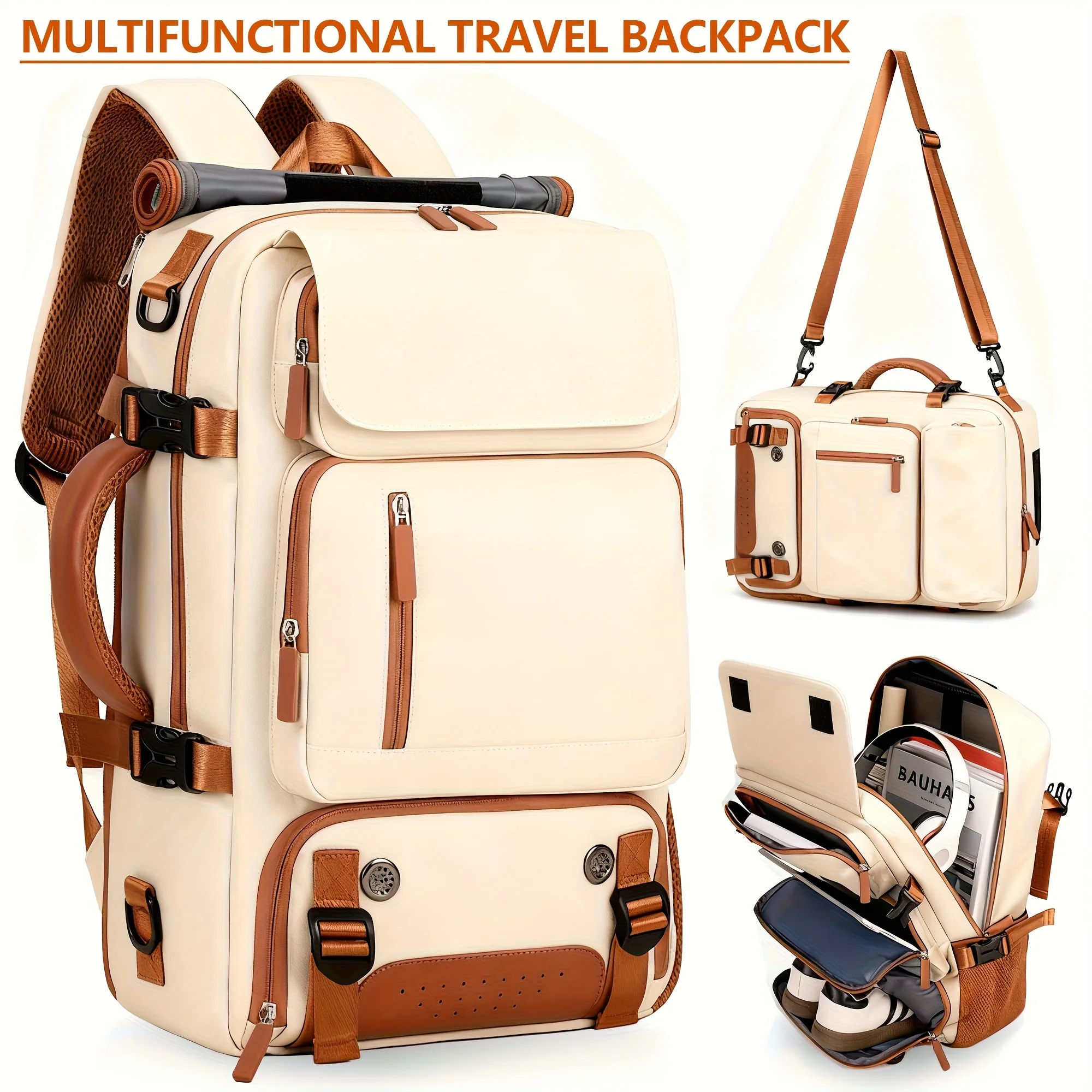 Moda grande capacidade mochilas de viagem multi-funcional três-em-um saco de bagagem à prova dwaterproof água sacos de fitness caminhadas ao ar livre bolsa