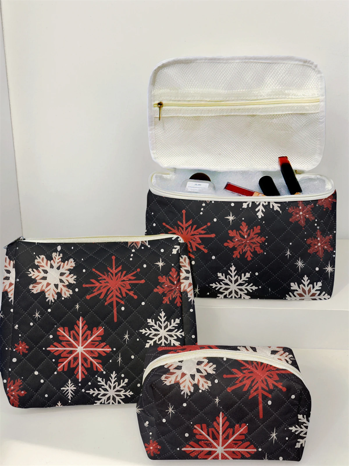 

1 Set Portable Makeup Bag, Large Capacity Design, Easily Accommodate Your Cosmetics, Lightweight And Portable For Storing Cosmet