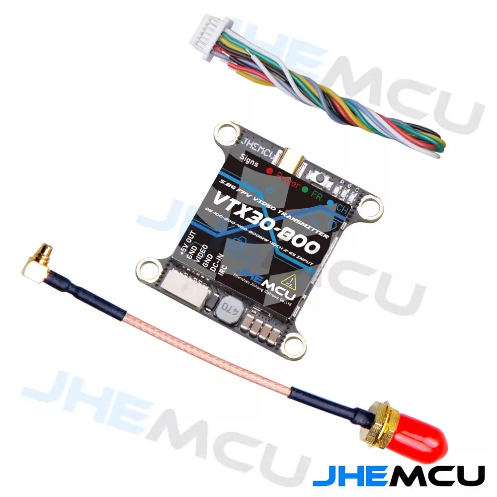 Jhemcu vtx30-0. 5 800g 40ch Pitmode 25mw 5,8 mw 200mw 400mw 800mw einstellbar vtx 2-6s 30x30mm für rc fpv Racing Freestyle Drohne