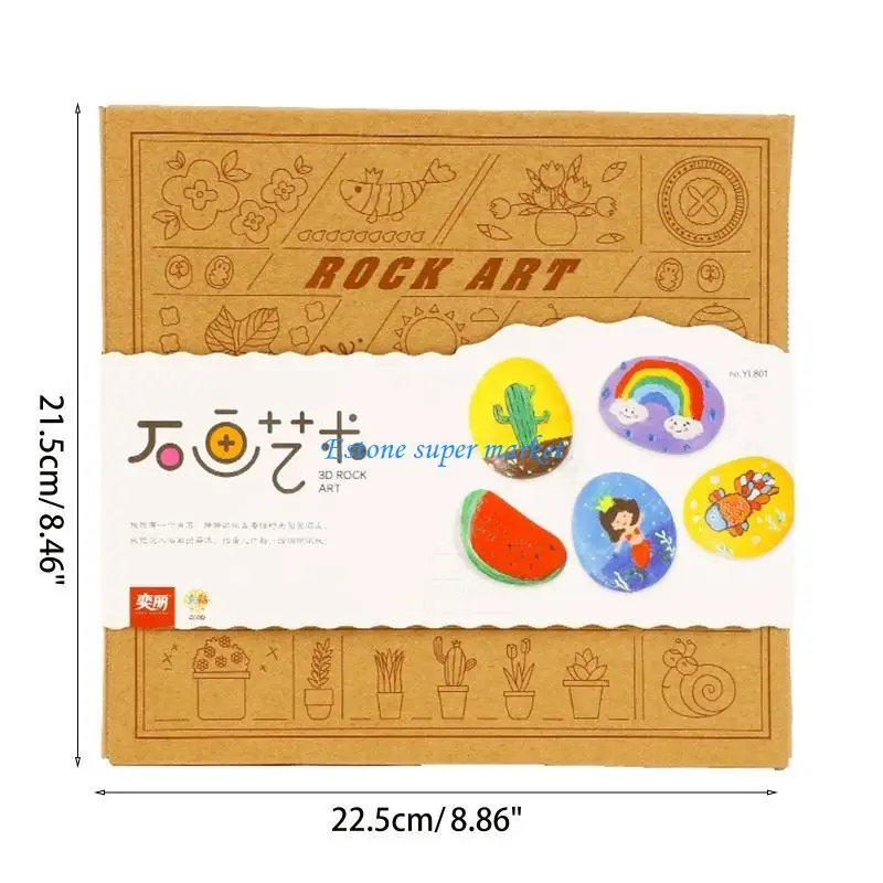 090B 어린이 낙서 그림 장난감 낙서 키트 바위 장난감 아동 소년 소녀 미술 학습 세트