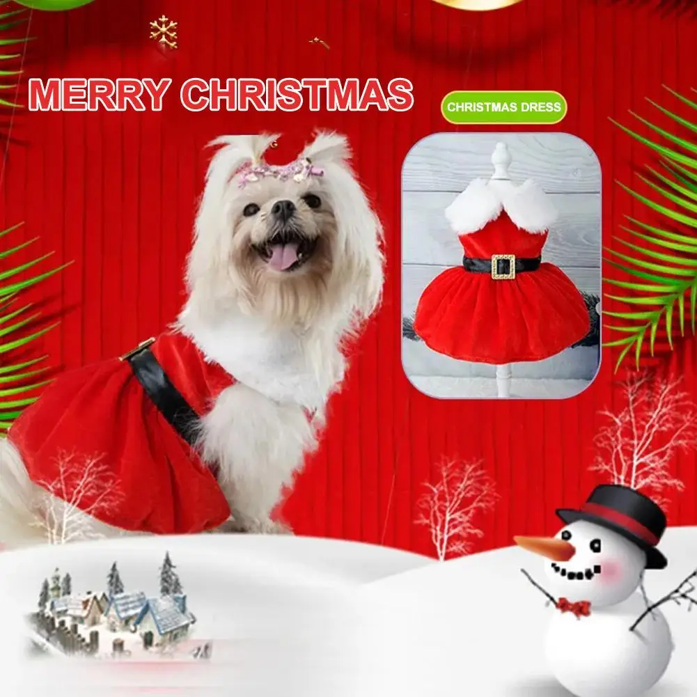 Christmas Dog Dresses For Small Dogs Clothes Summer Christmas Cosplay Cat Pet Dog Dress Fancy Princess Puppy Dress