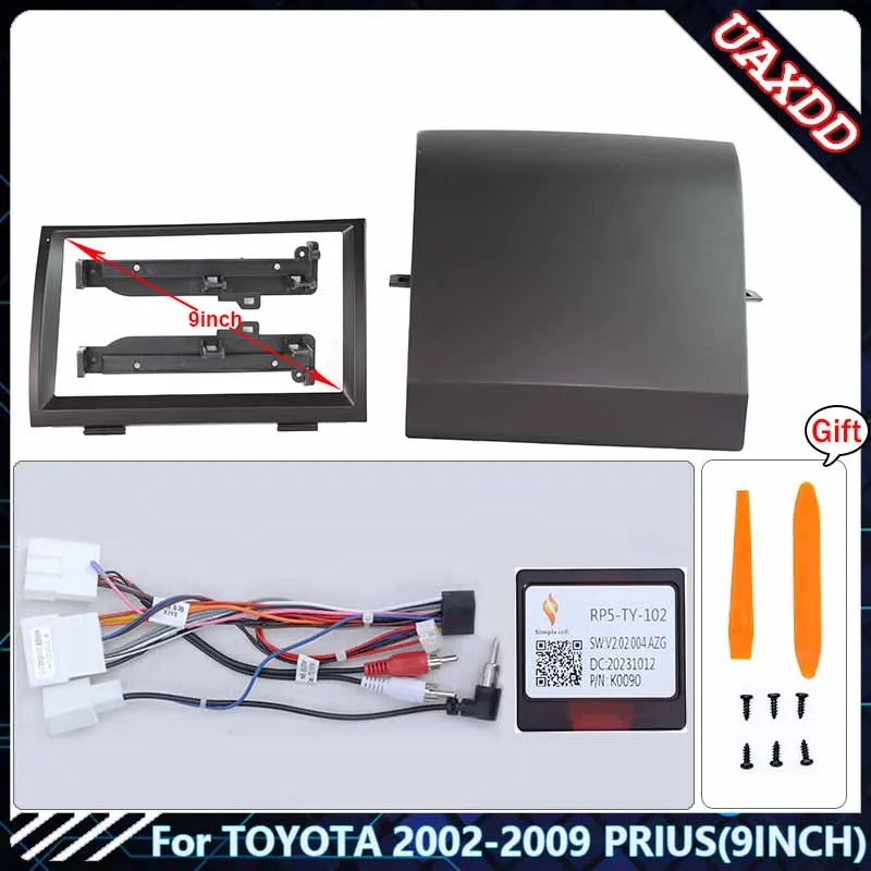 For TOYOTA 2002-2009 PRIUS 9INCH Car CD Radio Android Stereo Audio Screen Multimedia Video Player Navigation Cable Harness Frame image 2