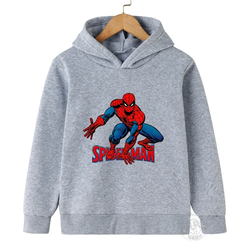 Spring SpiderMan Kids Hoodie Kids Girls Clothing Fashionable Baby Boy Clothes Autumn Warm Sports Tops Back to School Gift