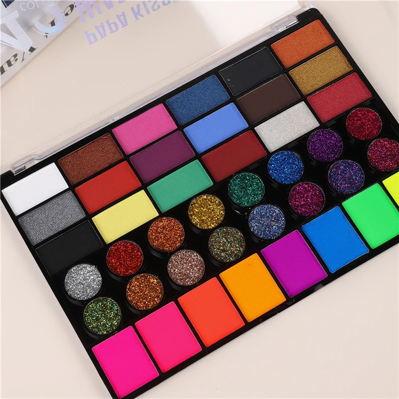 42 color children's stage makeup monochrome matte water-soluble facial paint quick drying easy to color non-toxic washable