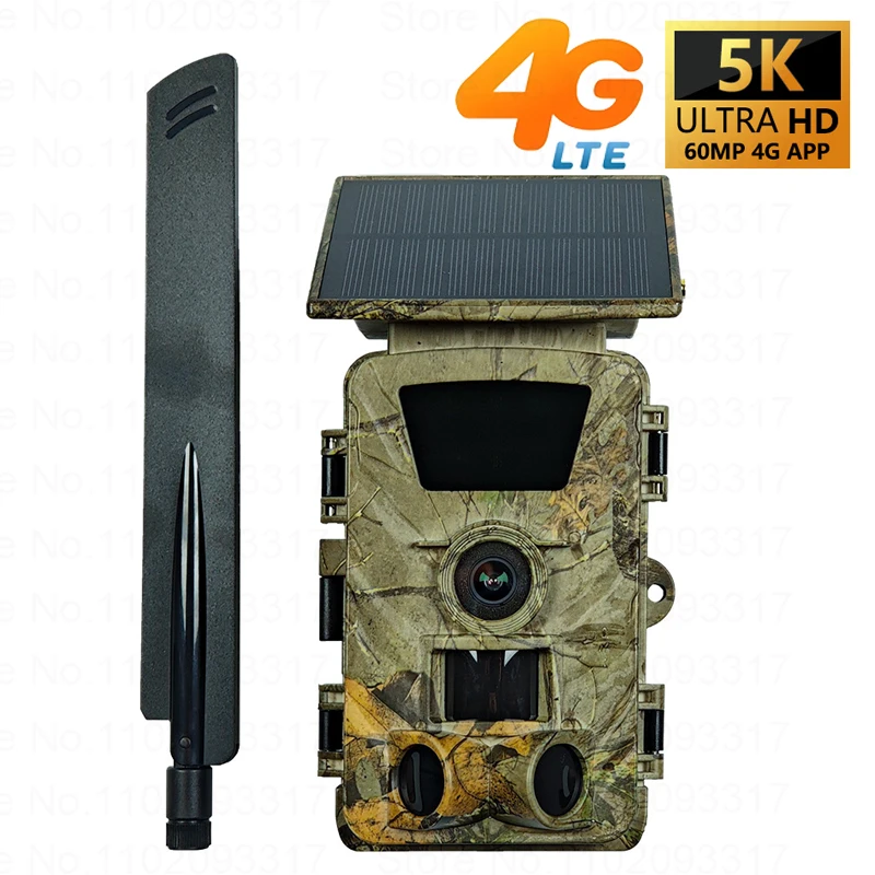 4glte-pannello-solare-trail-camera-60mp-5k-trigger-a-infrarossi-visione-notturna-esterna-foresta-caccia-telecamere-monitoraggio-della-fauna-selvatica-pr903g