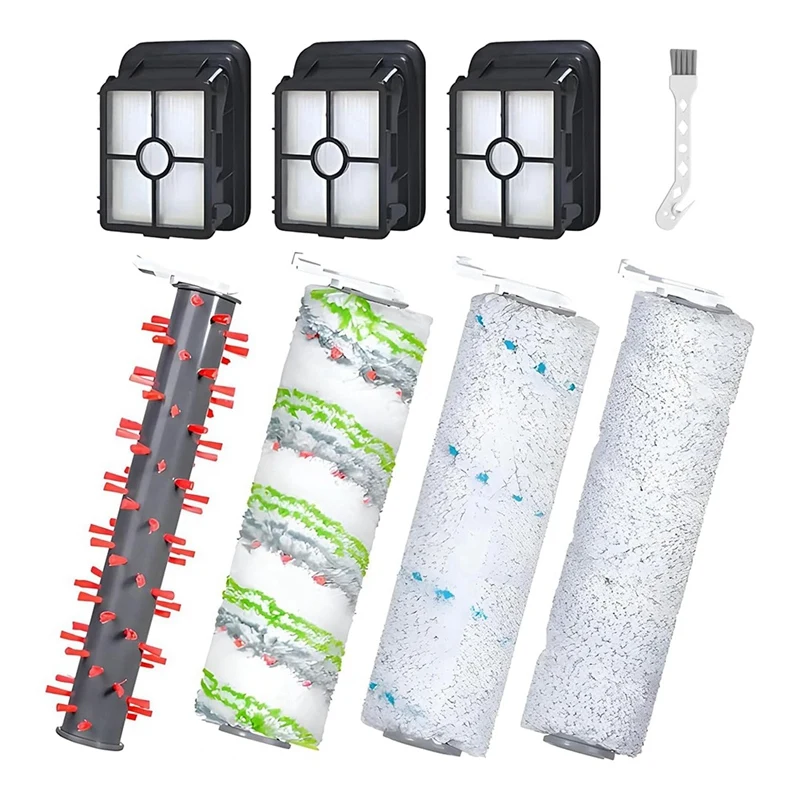 7Pcs Roller Brushes And Filter Replacement For Bissell Crosswave 2554 2554A Vacuum Sweeping Robot Accessories