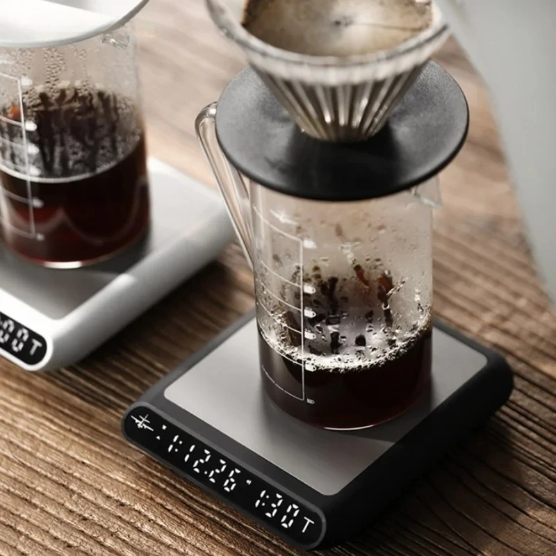 JUSTINLAU High Precision Coffee Scale Professional Hand Washing Scale Italian Hand Washing Weighing Timer Electronic Weighing