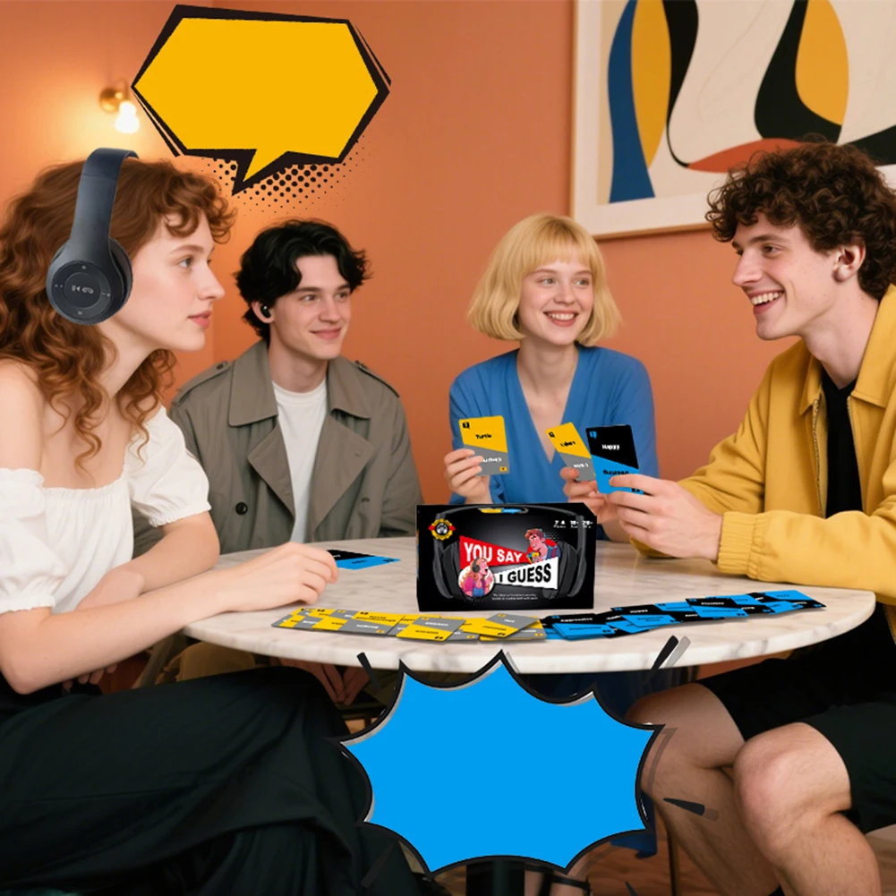 

Настольная игра "Hearing Things" на основе игры Headphone Challenge с забавными фразами - карточная игра, включающая 100 карт для взрослых и друзей.