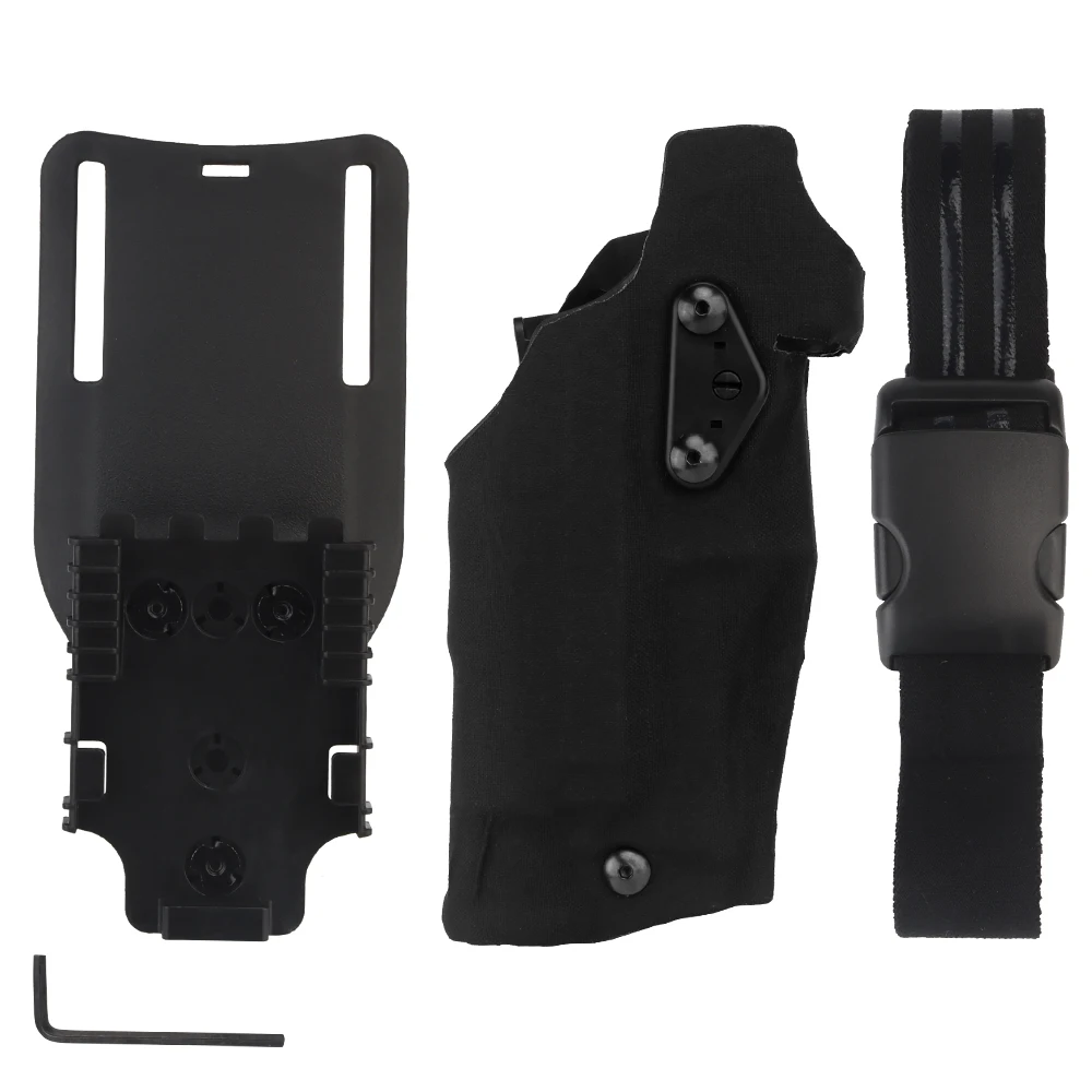 6354DO Taktisches Pistolenholster für Glock 17/19 mit X300/X300U Taschenlampe Airsoft -832 ALS Schnellverschluss-Beinholster