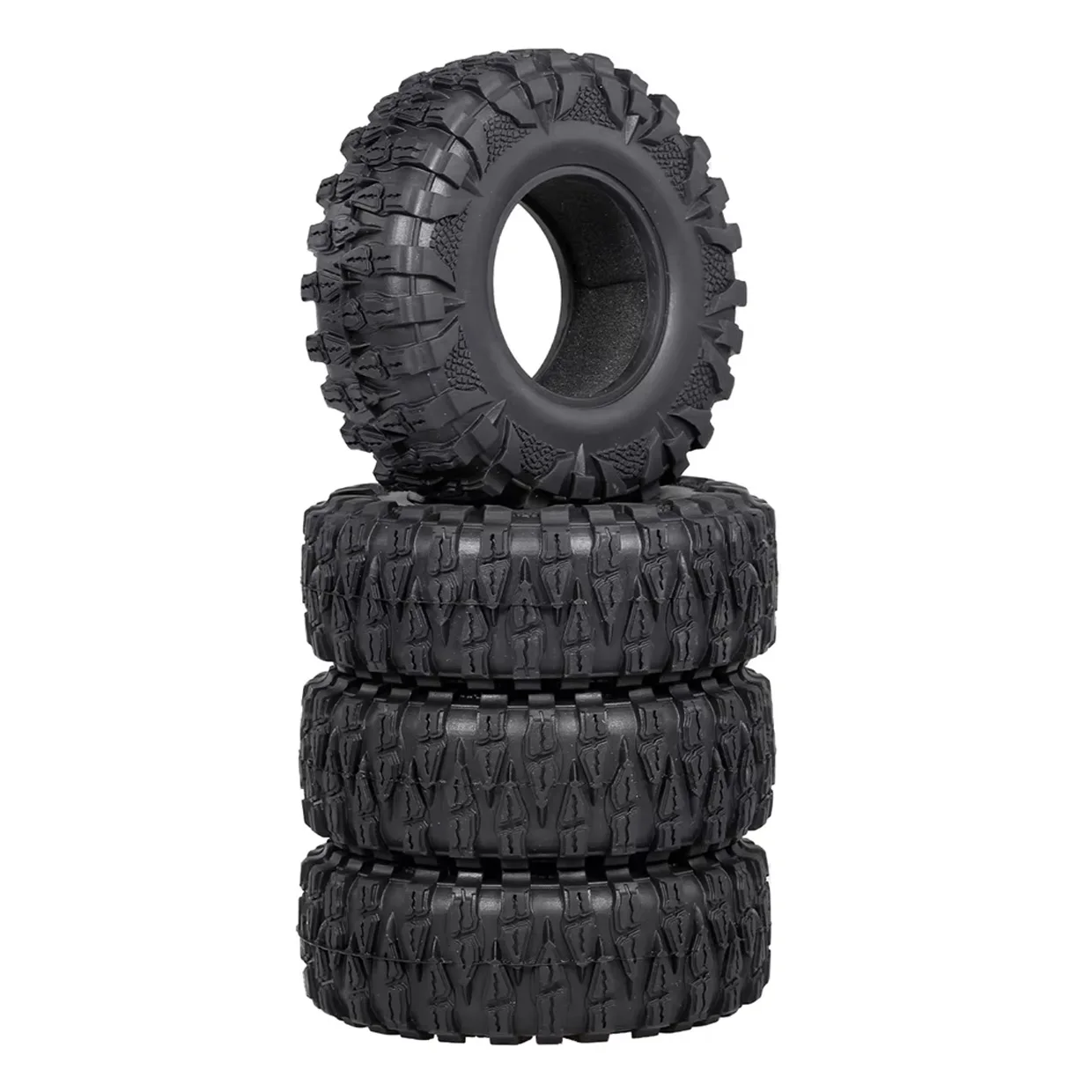 RCXAZ 4 PCS 115-133mm 2.2 "Pneus de roda de borracha para 1:10 RC Crawler Car Traxxas TRX4 TRX6 Axial SCX10 90046