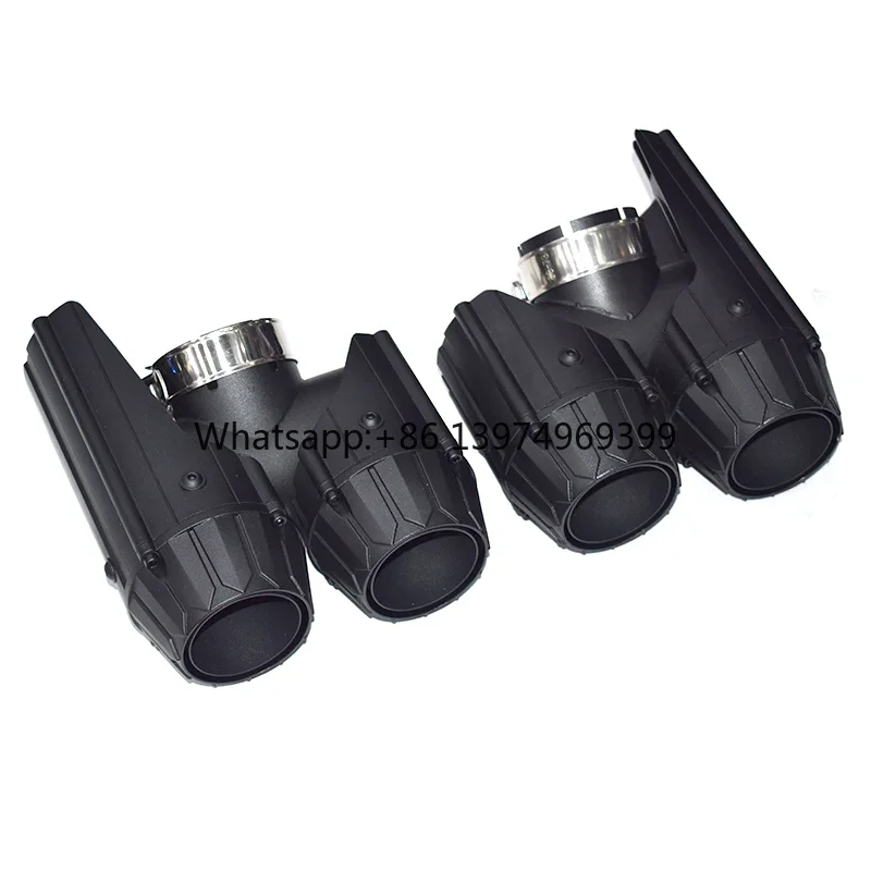 For 2020-2025 Land Rover Defender 90 110 130 Exhaust Pipe Upgrade Aluminum Alloy Round  Black Muffler Tip Nozzle