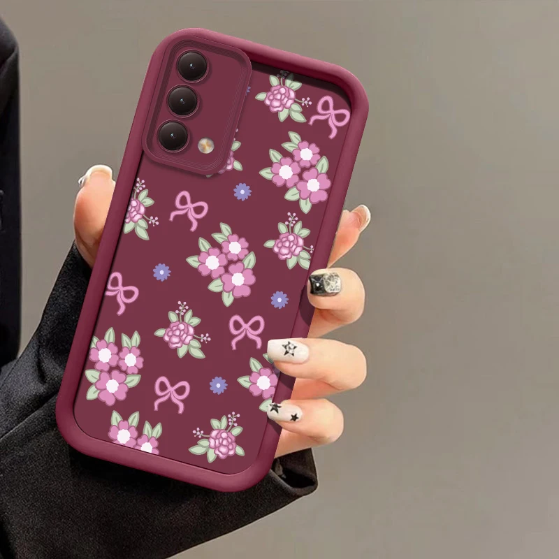 Cherry Flower Phone Case For Infinix Tecno Spark 20C 10 Pro 6 Go 2024 2023 2022 Camon 40 Pro 30 20 Pova 7 Soft Silicone Cover