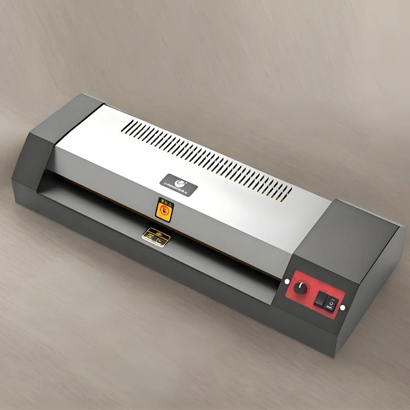 Foto Kantor A3 File Cangkang Besi Universal 6 Inci File Rumah Tangga Film Panas Komersial Otomatis Mesin Penyegel U-A320H