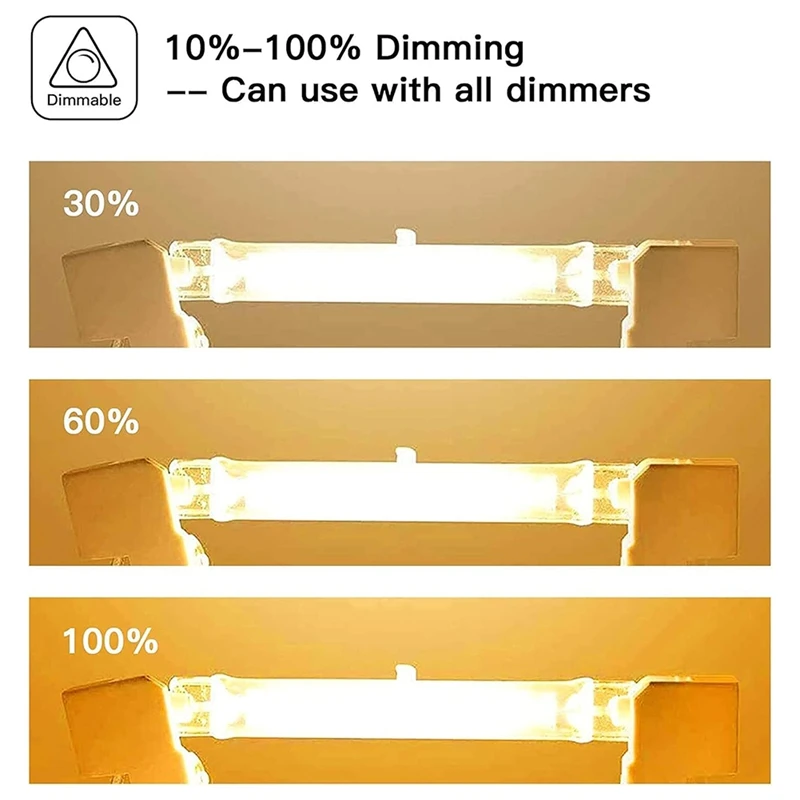 LICE-R7s Halogen Light Bulbs, 7 Packs R7s Bulb 118Mm Dimmable 230V Halogen Bulbs, Tungsten Linear Light Bulb