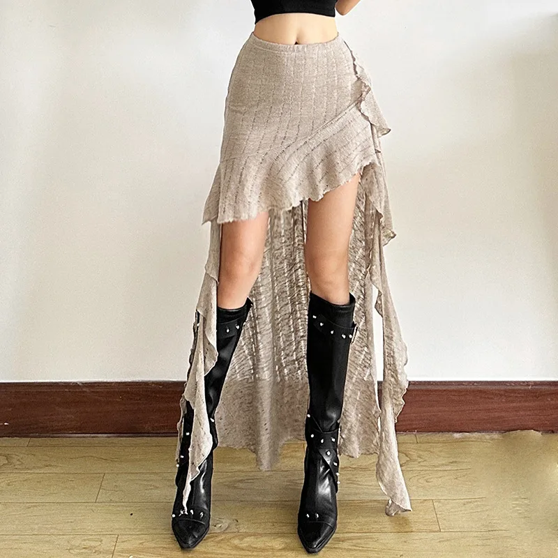 

Летняя новая волна неправильной формы для похудения, облегающая сексуальная универсальная юбка для женщин