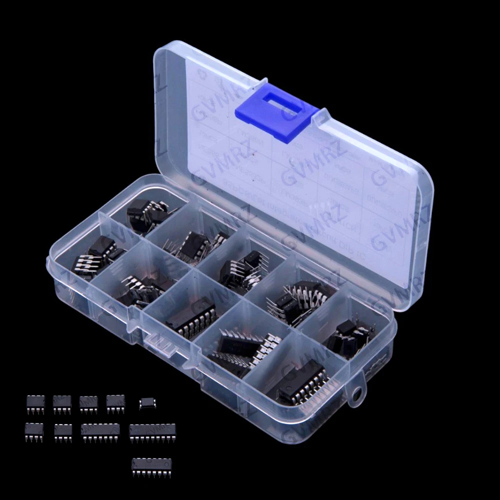10Values ​​85PCS LM386 PC817 Integrated Circuit LM324 NE555 LM324 LM358 Chip IC Kit DIP NE555 Single Precision Timer  LM386