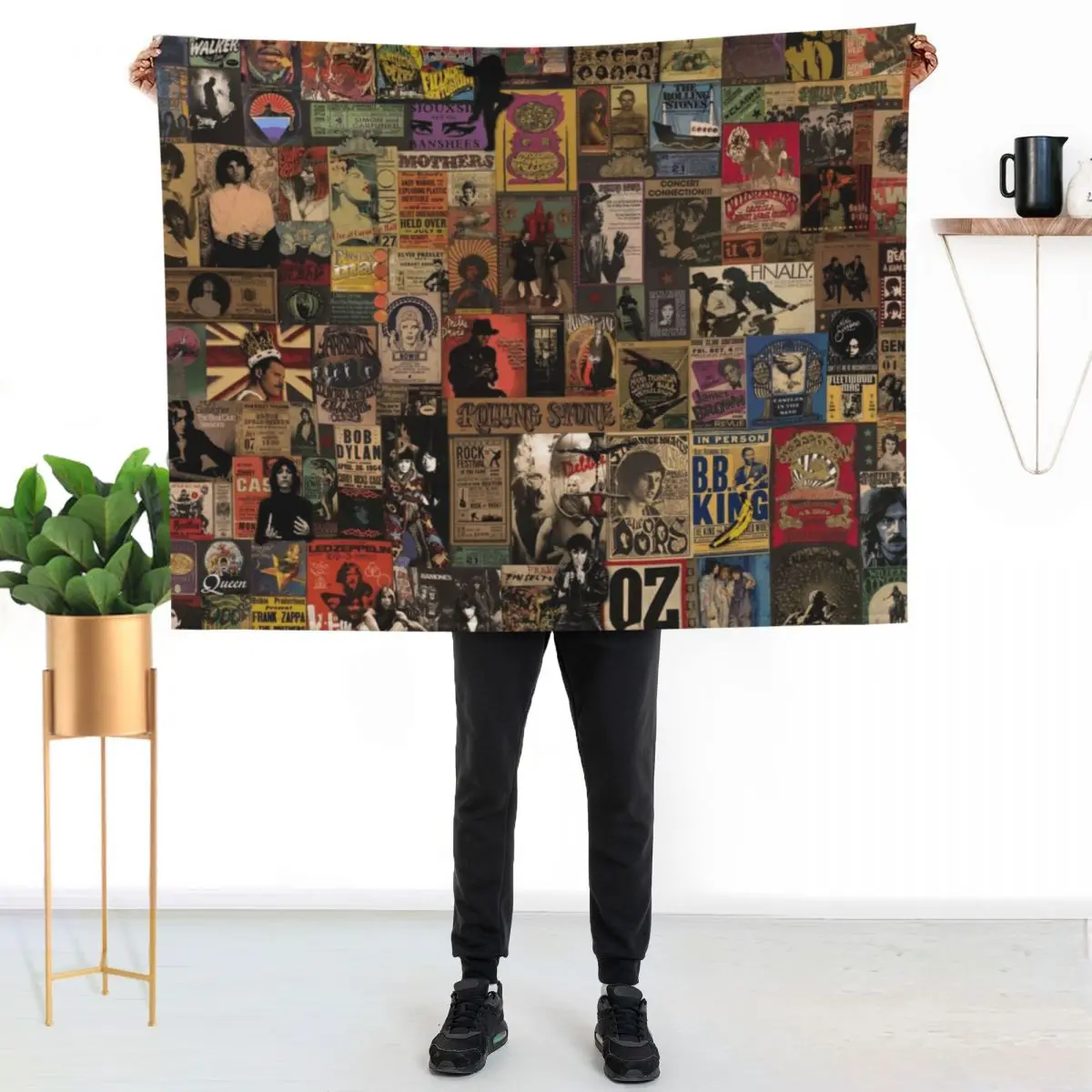 

Rock n' Roll Stories II Throw Blanket Soft Plush Blanket as Housewarming Gift