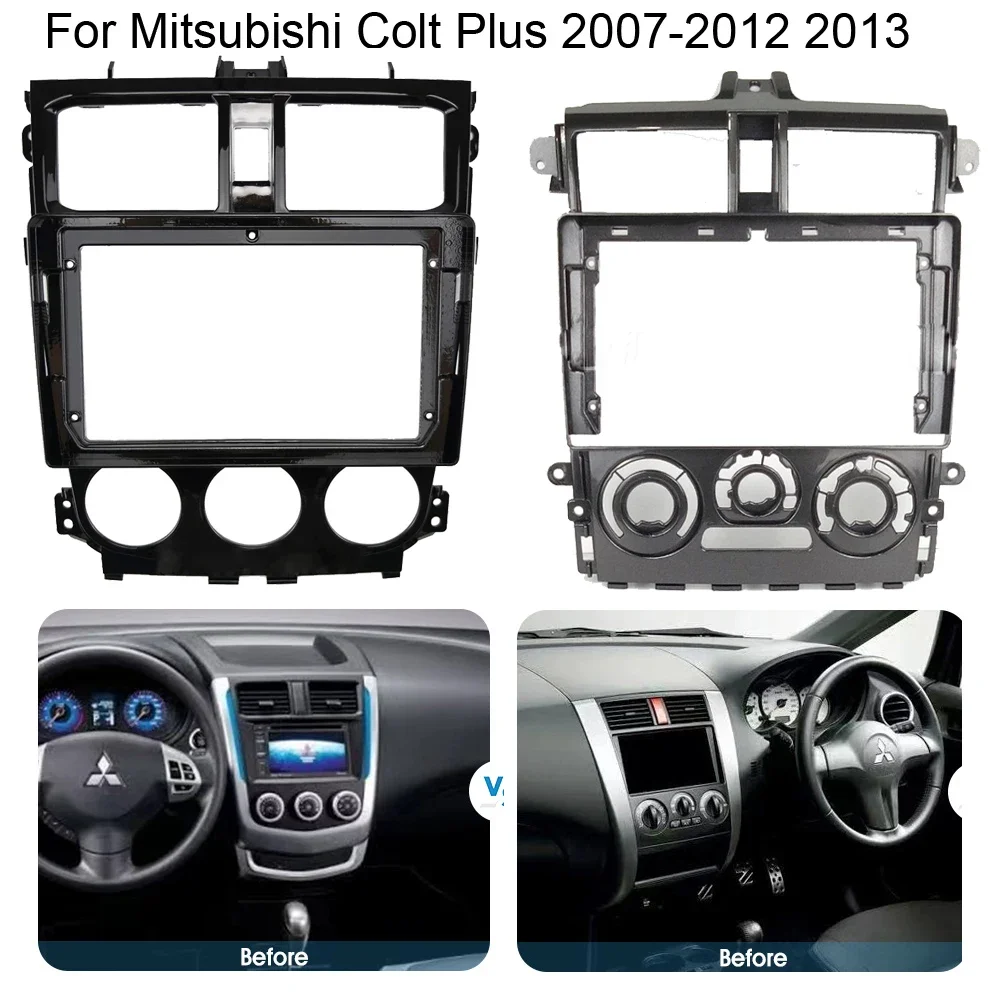 

9-дюймовая рамка для автомобильного радиоприемника Android Fascias для Mitsubishi Colt Plus 2007-2012 2013, автомобильная панель Android с большим экраном, комплект радіо Dask Fascia