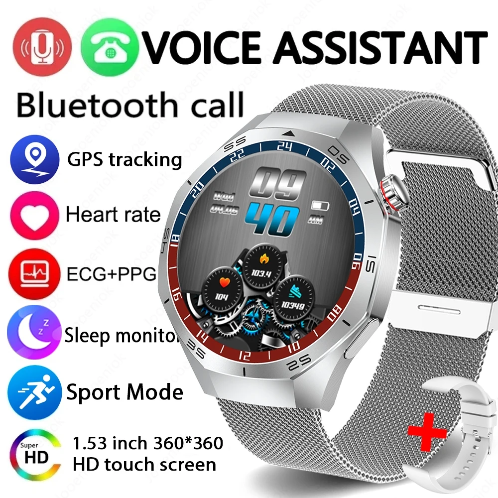 2026New Watch 5 Pro Smart Watch GPS NFC AMOLED Scherm Gezondheidsmonitoring Hartslag Bluetooth Oproep IP67 Waterdicht Mannen Smartwatch