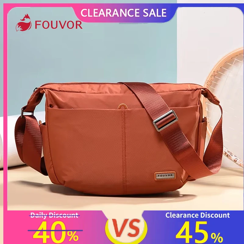 

Fouvor Women's Crossbody Bag 2025 Trend Multiple Pockets Oxford Cloth Waterproof Shoulder Bag Fashion Sports Canvas Bags 2961-03
