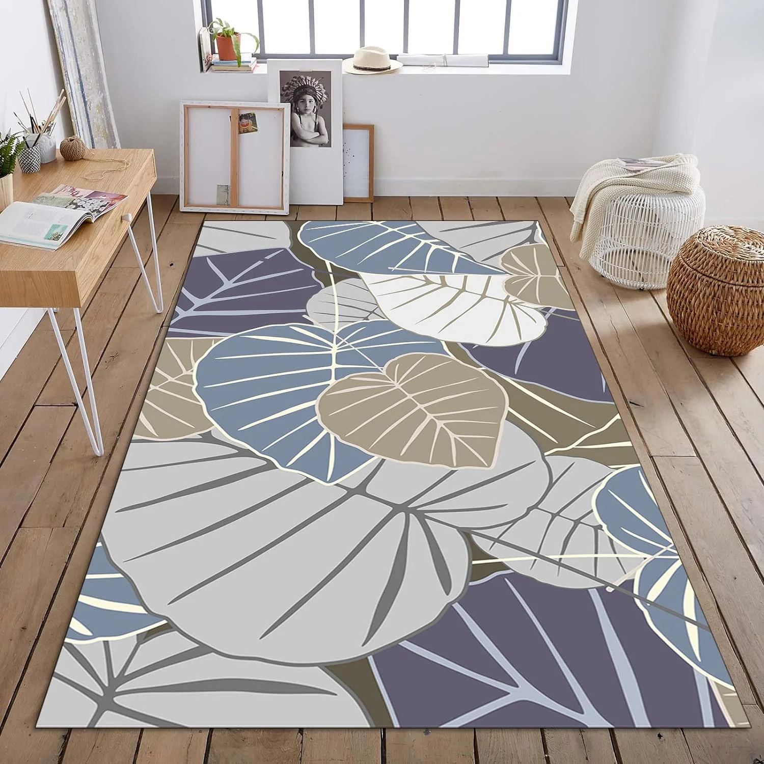 

VIKAMA Crystal Pile Rug for Living Room Decoration Modern Simple Fresh Children's Bedroom Non-Slip Rug Soft Easy to Wash Machine