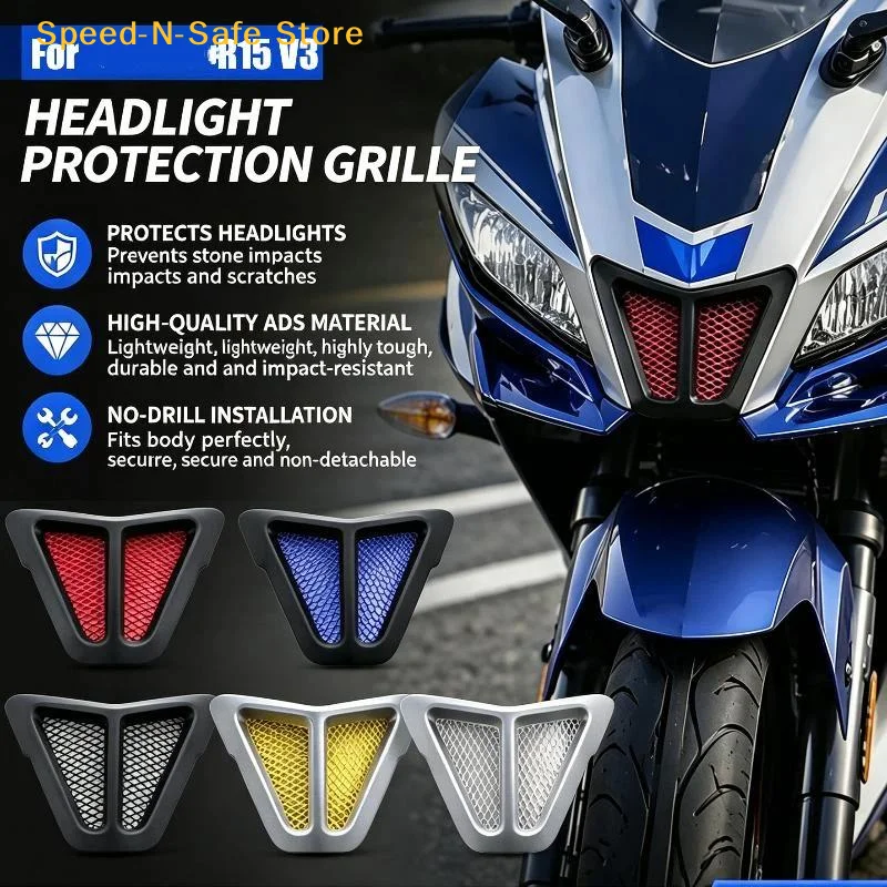 R15 V3 2018-2020 Head Cover Protector Aluminum Mesh Air Inlet Guard Rustproof Motorcycle Exterior Modification Part