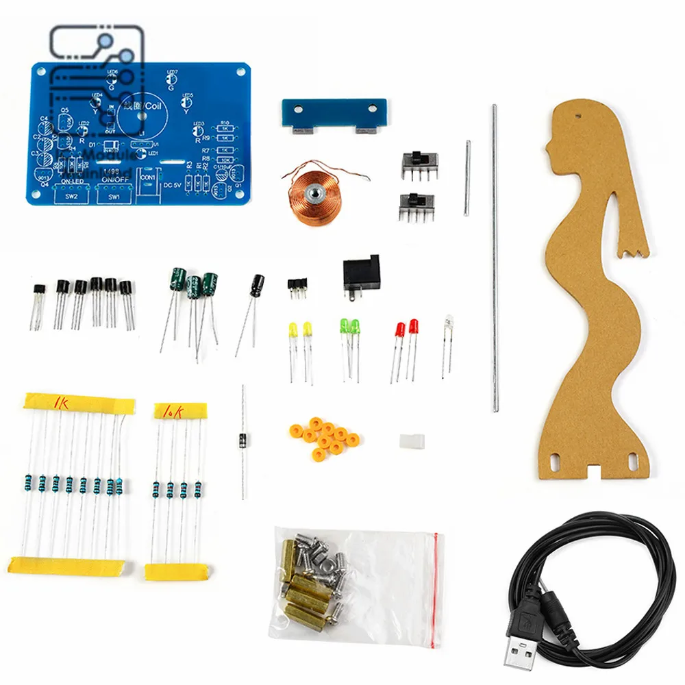 DC5V Electronic Swing Kit Electromagnetic Swing Experiment Teaching Circuit Making DIY Soldering Practice Kit Loose Parts