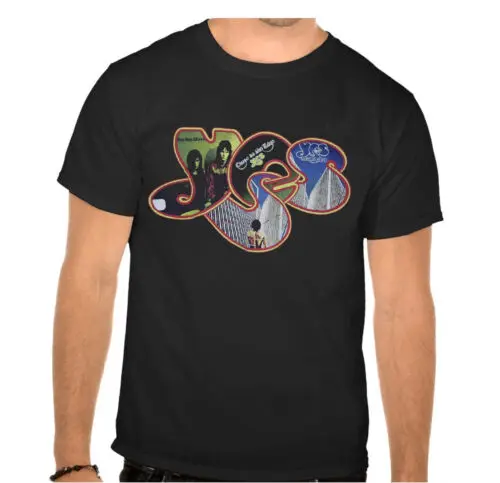 YES ART ROCK PROGRESSIVE Rockband Rock Music legends Schwarze T-Shirt -894