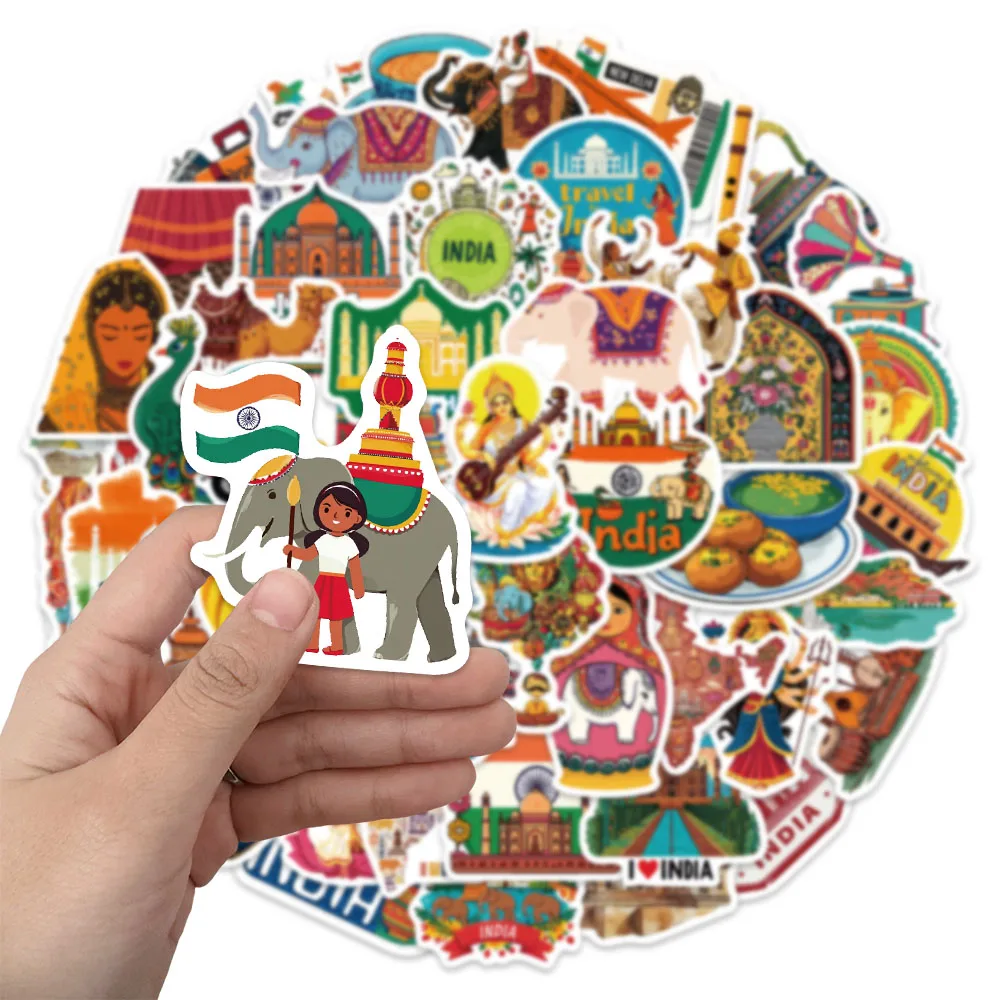 50PCS Indian Aesthetic Cartoon Graffiti Stickers DIY Phone Cases Postcards Luggage Notebook Speaker Stickers