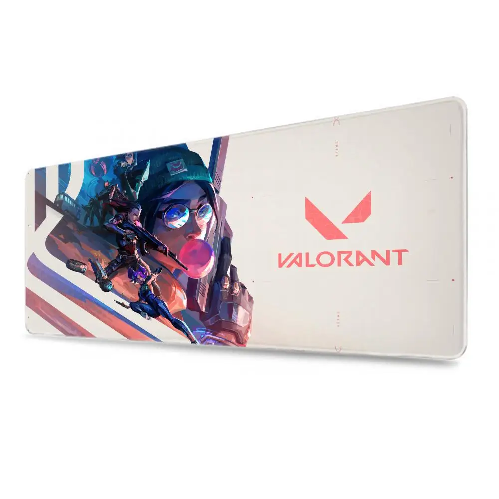 Valorant Neon Mouse Pad Gaming XL New HD Mousepad XXL MousePads Natural Rubber Anti Slip Office Computer Mouse Mat Table Mat