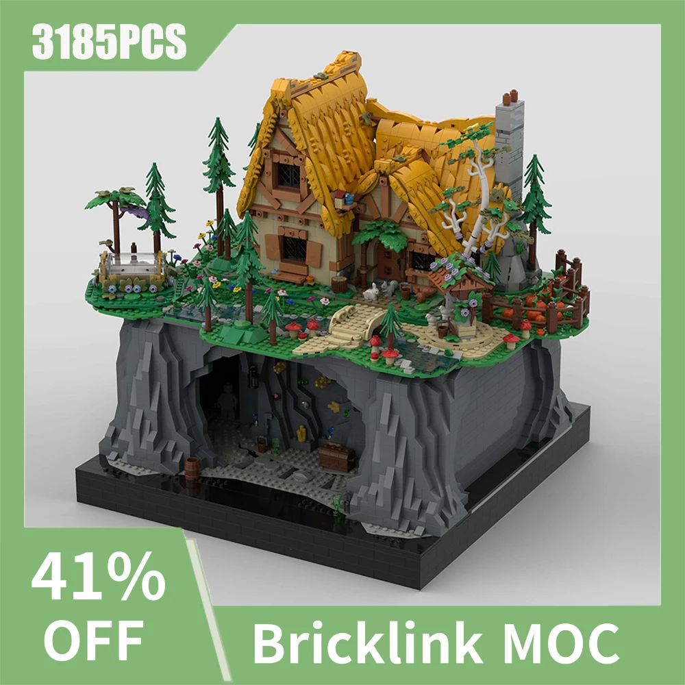 MOC 3185PCS Famous Fairy Tale World The Diamont Mine of Seven Dwarves DIY creative ideas child Toy BirthdayGift blocks MOC-43242