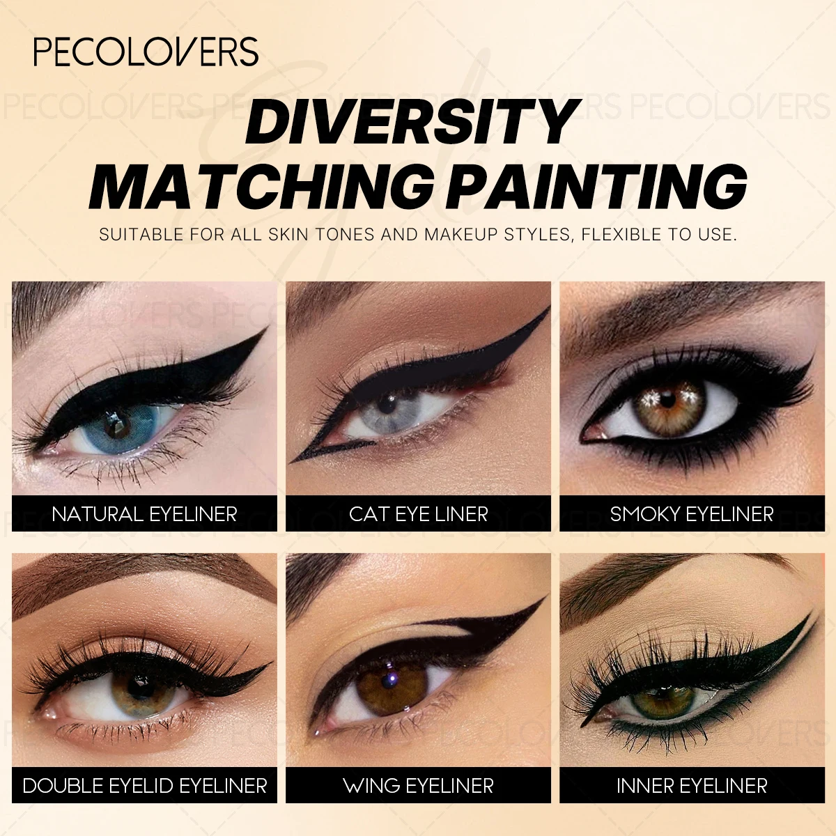 1 Set 3 Pcs Black Gel Matte Smooth Glide Eyeliner, Ultra-Smooth Eyeiner Pen, For All Types, Easy To Slide Blend, Perfect Gifts