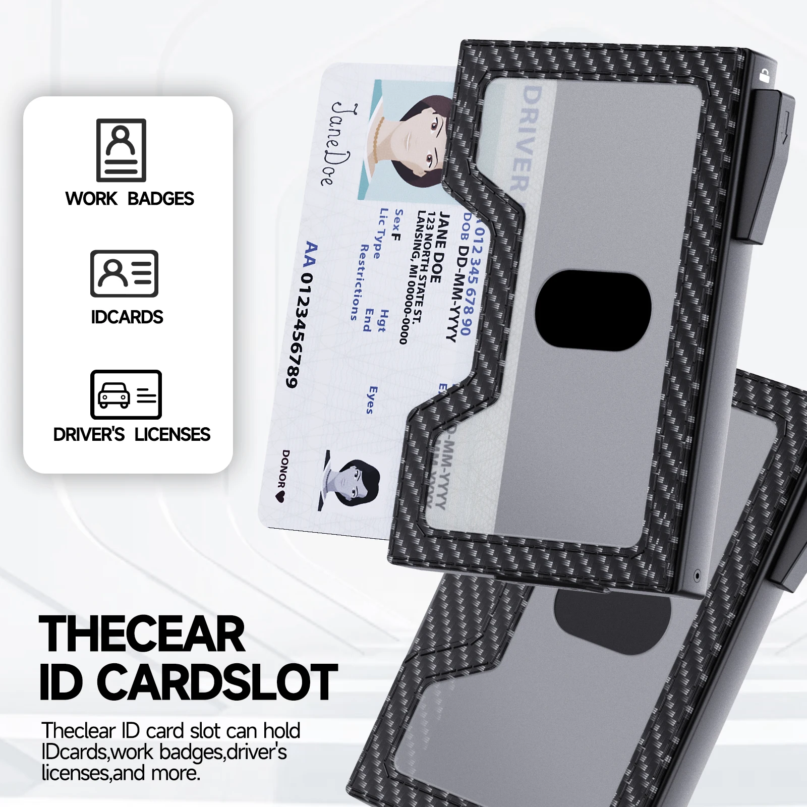 حامل بطاقات منبثق أوتوماتيكي بحجب RFID للرجال، وصول سريع، تصميم آمن، محفظة معدنية على طراز الأعمال، محفظة متينة