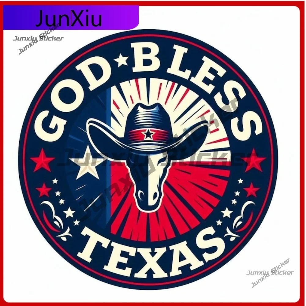 

Unique God Bless Texas Waterproof UV Resistant Vinyl Sticker Decal Exterior Sunproof Vehicle Stylish Decoration Scratch