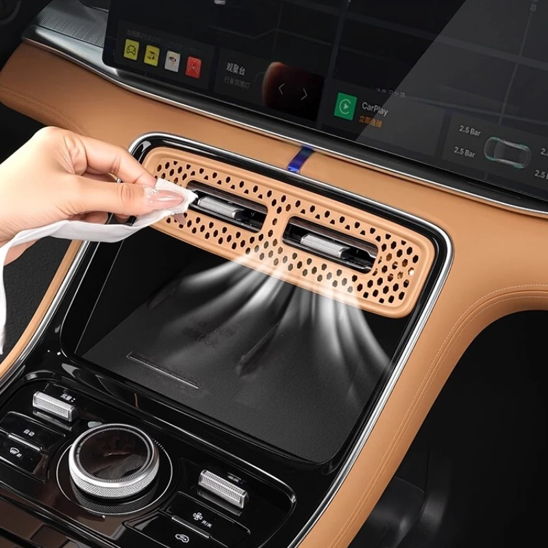 

Защитная накладка на центральный воздуховод кондиционера для Geely Galaxy A7, декоративный элемент интерьера, аксессуар для отделки салона