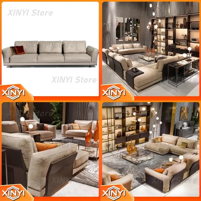 Customized Sofa Set for Living Room Fabric Leather Sectional Sofas Set Furniture