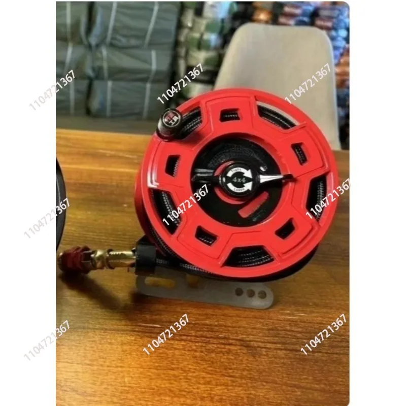 Air pump coil, off-road vehicle modification, air pump inflatable tube storage reel