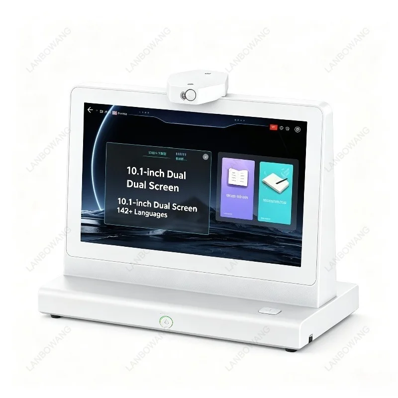 New Smart Dual-screen Translator, Real-time Multi-language Conversation Translation for Business Meeting, Hotel & Airport
