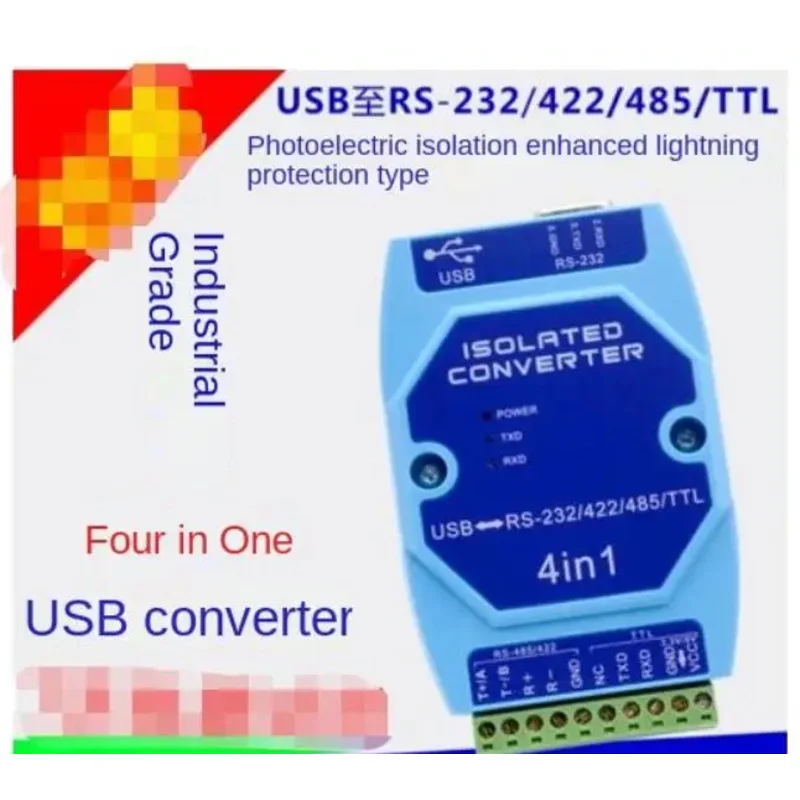 

Optically Isolated USB to Rs485 422 232 Interface Industrial Grade Lightning Protection USB to Serial Converter