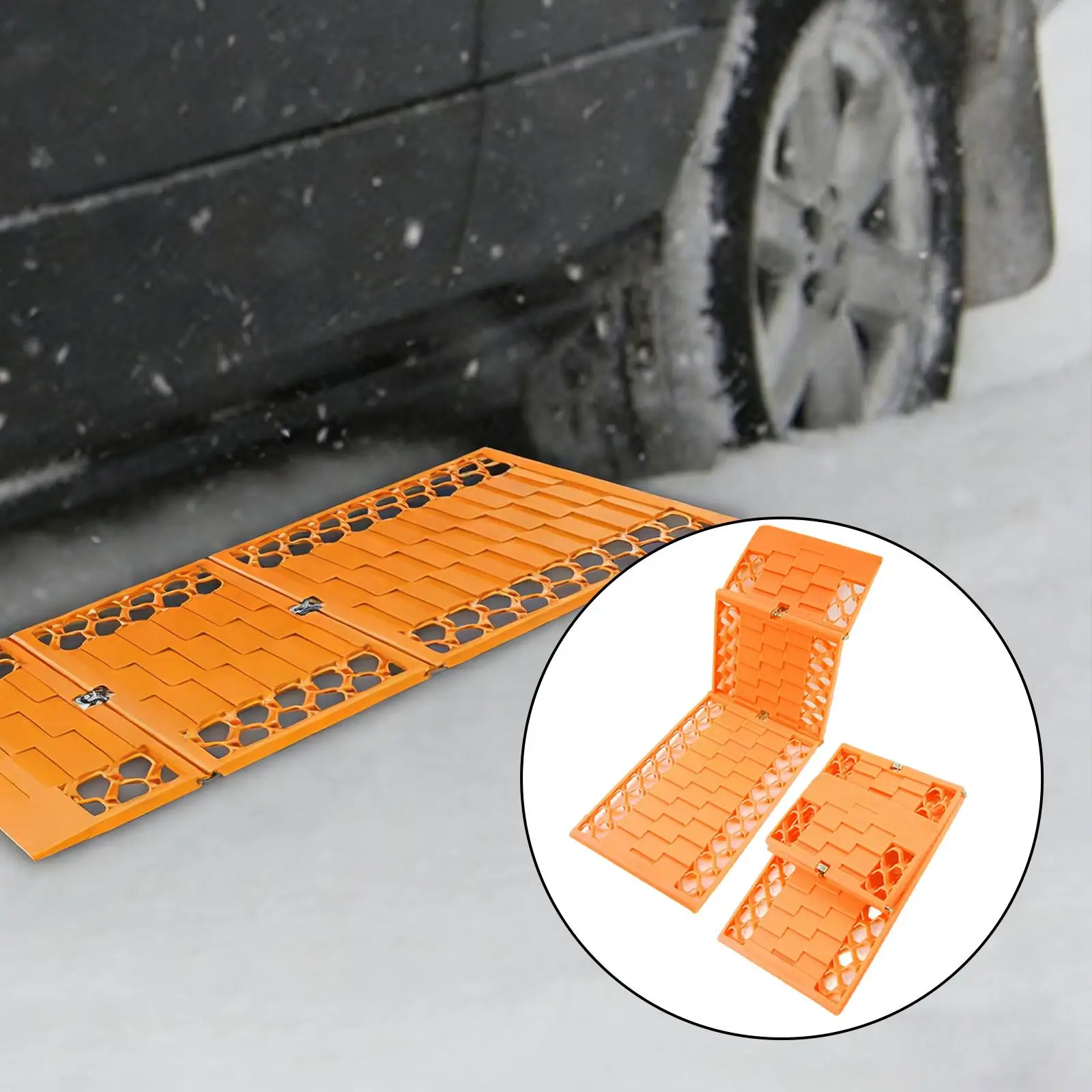 

Foldable Car Traction Board Recovery Board Practical Premium Easy to Use Portable Professional Accessories Car Escaper