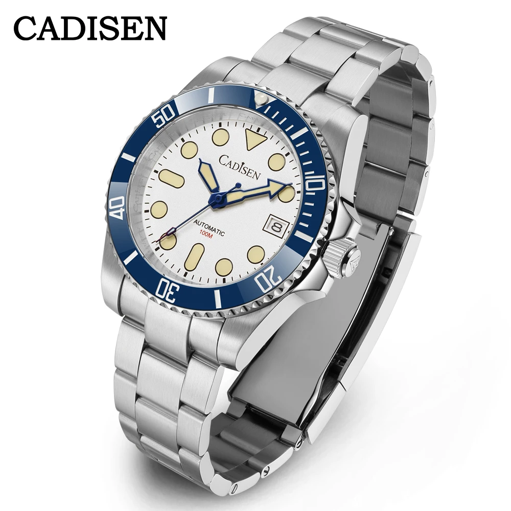 Cadisen Für Herrenuhren Japan Nh35a Movt Männlich Mechanisch Automatik Edelstahl Saphirglas Armbanduhr Drehbare Lünette