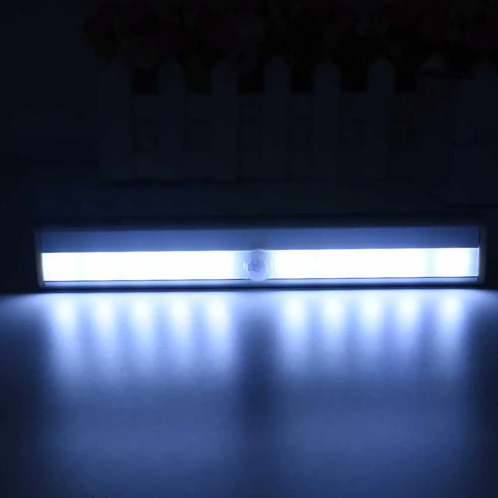 

Cupboard Lights Motion Sensor Night Wardrobe Infrared Cordless 10LED Closet Drawer Garage Basement Workshop Corridor