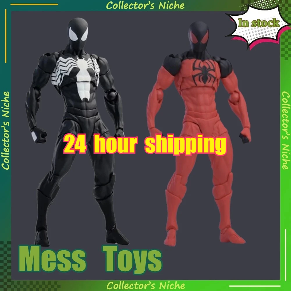 

Mess Toys Black Red Spider Scarlet Spider Kaine Parker Ct Toys Spider Black Suit Neighbor Symbiote Anime Action Figure Gift Toys