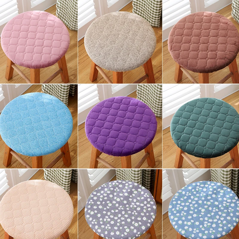

FourSeason Universal Classic Round Stool Cover with Elastic Band Slipcover-Grip Lint Fabric Seat Cushion/Round Cushion Bar Stool