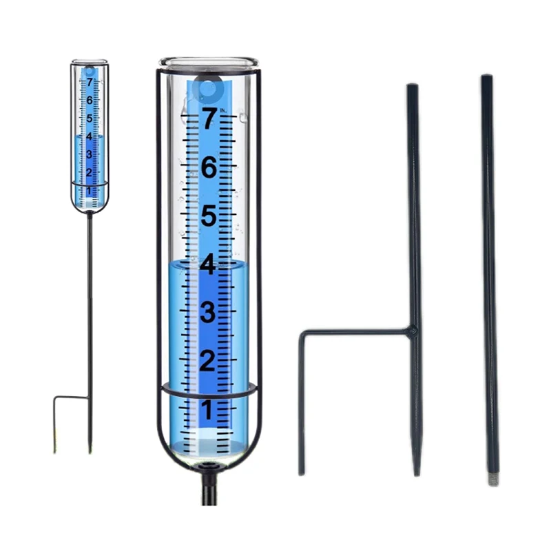 1 Set Garden Rain Gauge Freeze Proof Rain Gauge Outdoor Best Rated For Garden Deck Lawn With Large Numbers Adjustable Height