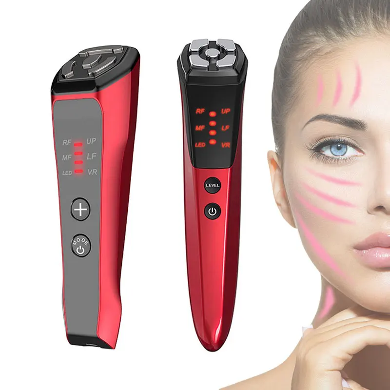 

6 in 1 EMS Microcurrent Massager Light Therapy Skin Rejuvenation Anti Aging Wrinkle Eyes Facial Pen Skin Tightening Machine