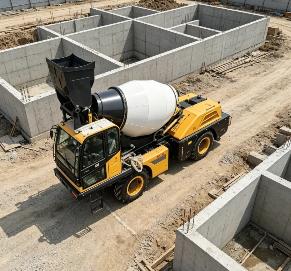 Heavy Equipment Construction - Camion malaxeur à béton autochargeur robuste