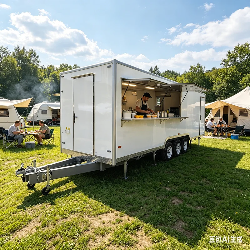 

Customized Custom Mobile Food Trailer Fully Equipped Street Food Truck For Hamburger BBQ Ice Cream Coffee Pizza Taco Vending