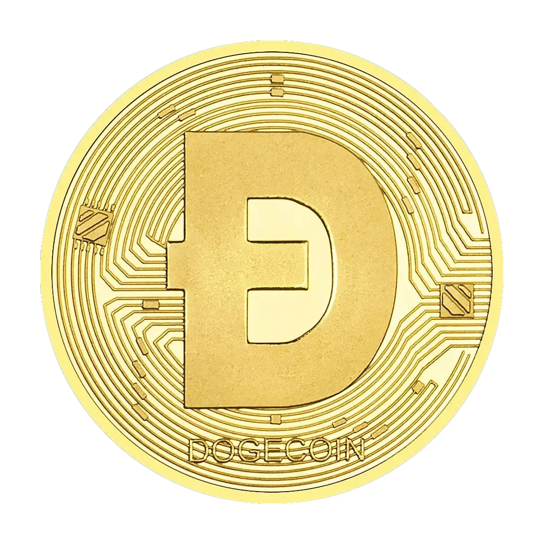 Funny Dogecoin Crypto Collectible Coin Physical Currency Gold Plated Souvenir Coins Collection Gift